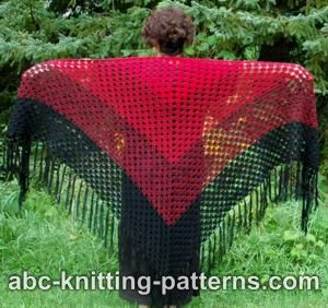 flora-squareFlora Shawl – One Skein Free Crochet Pattern