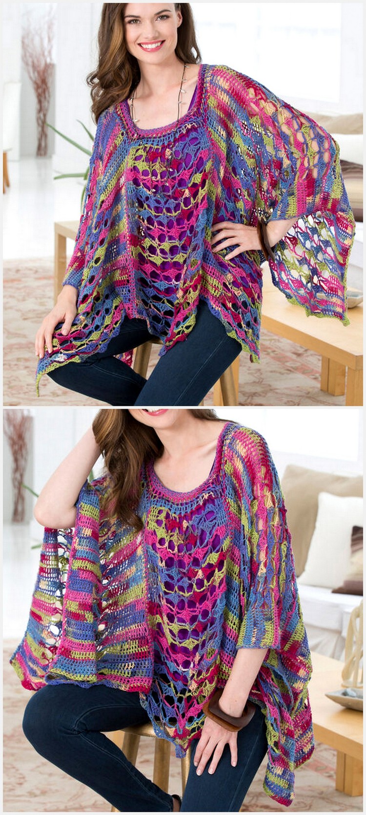 crochet poncho pattern12