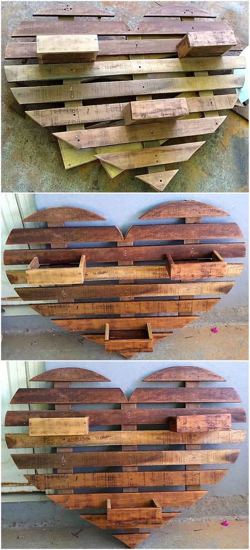 pallet-heart-shape-planter
