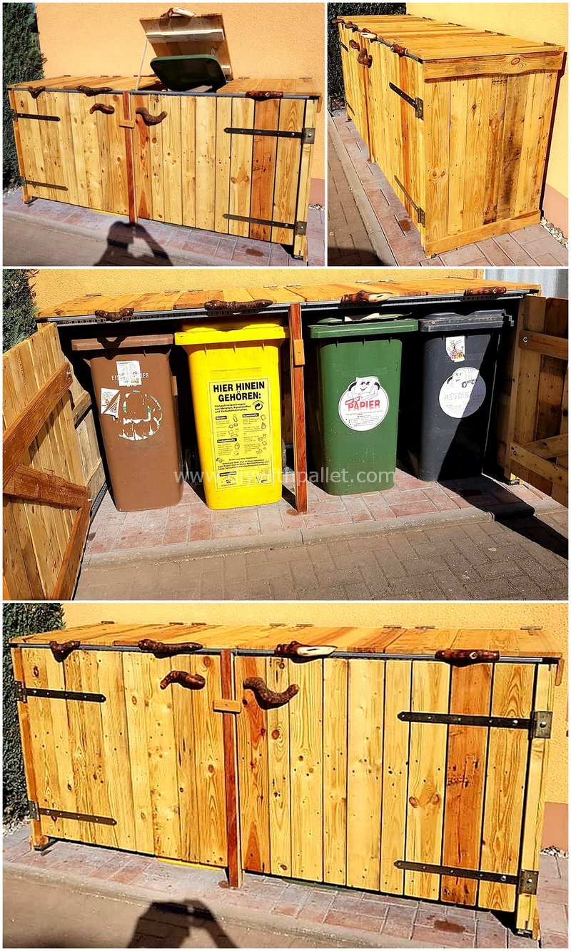 pallets-made-garbage-cans-station