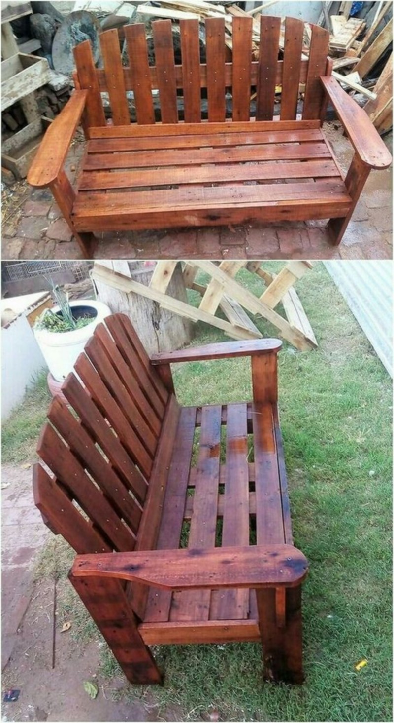 Pallet Wood bench (16)