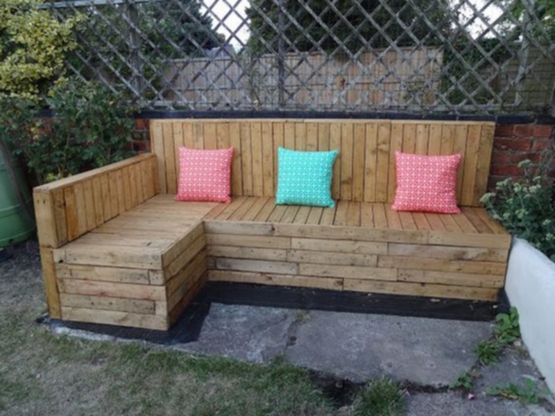 Pallet Wood bench (18)