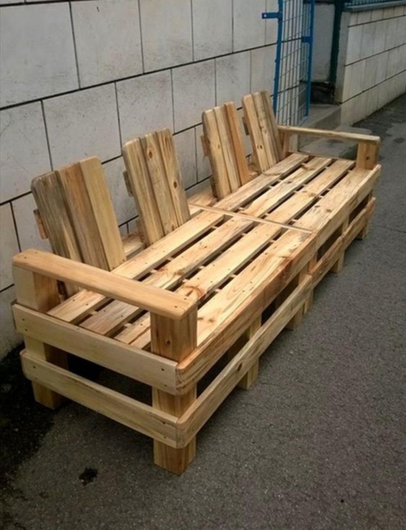 Pallet Wood bench (2)