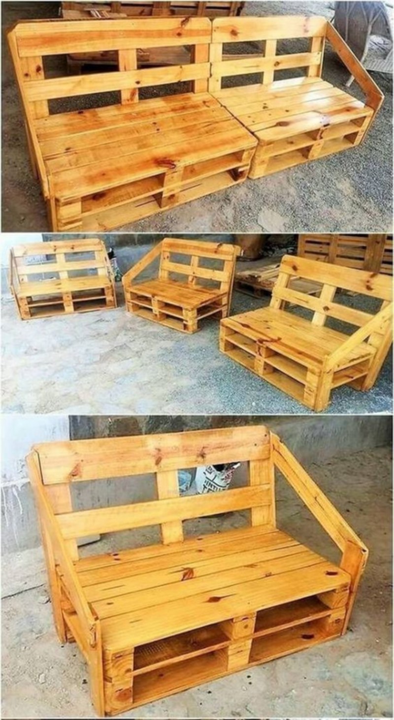 Pallet Wood bench (21)