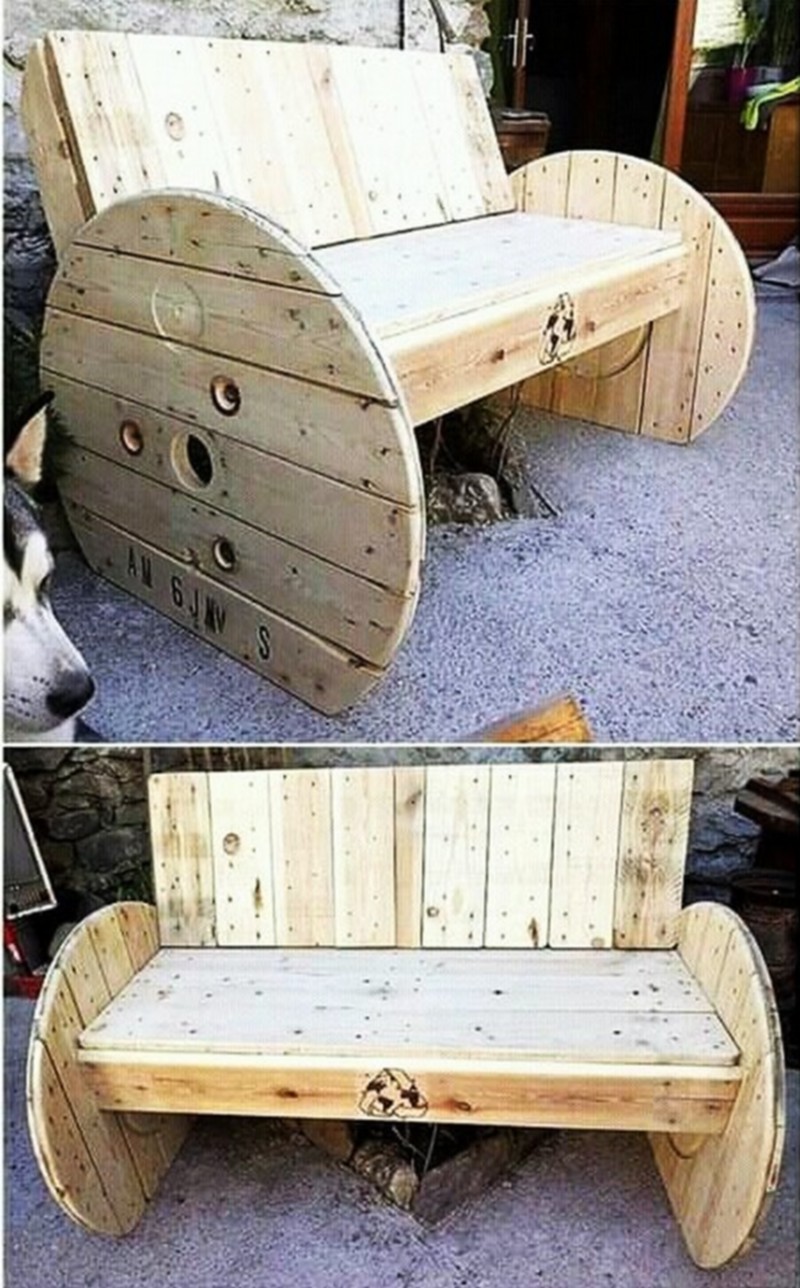 Pallet Wood bench (32)