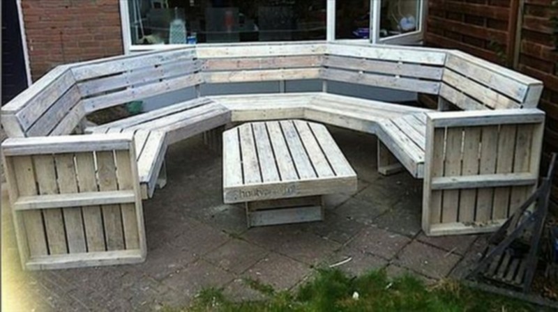 Pallet Wood bench (34)