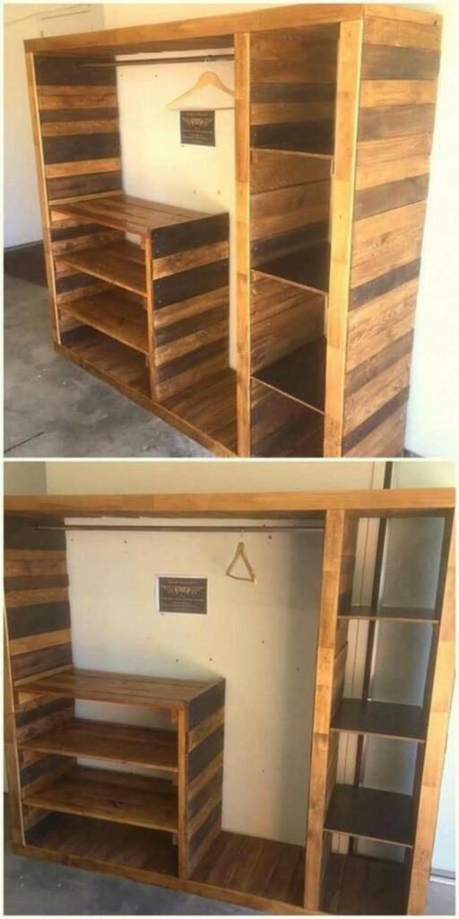 Wood Pallet Closet And Wardrobe With Amazing Ideas - HOW TO MAKE – DIY