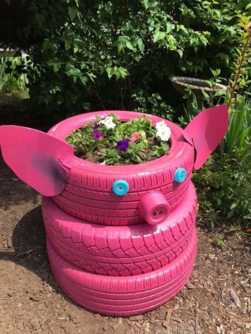 tire planter ideas (26)