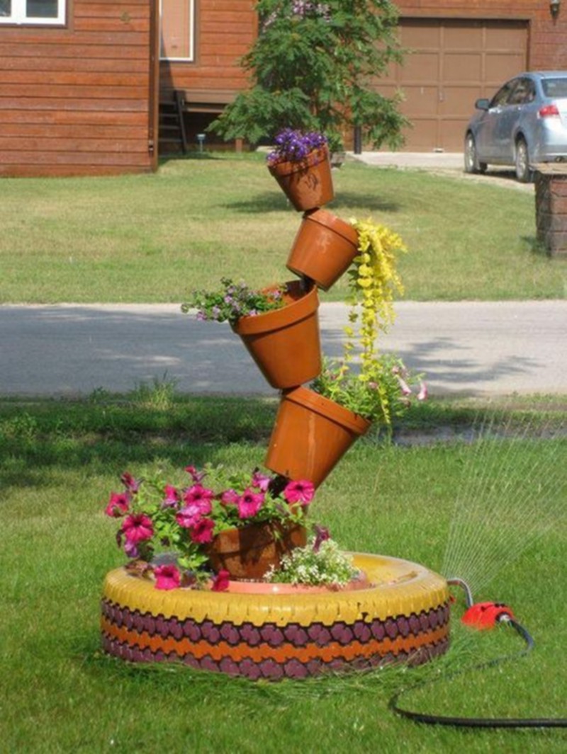 tire planter ideas (30)