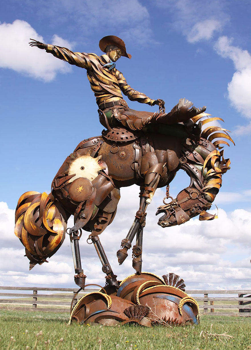 Creative Scrap Metal Sculptures (15)