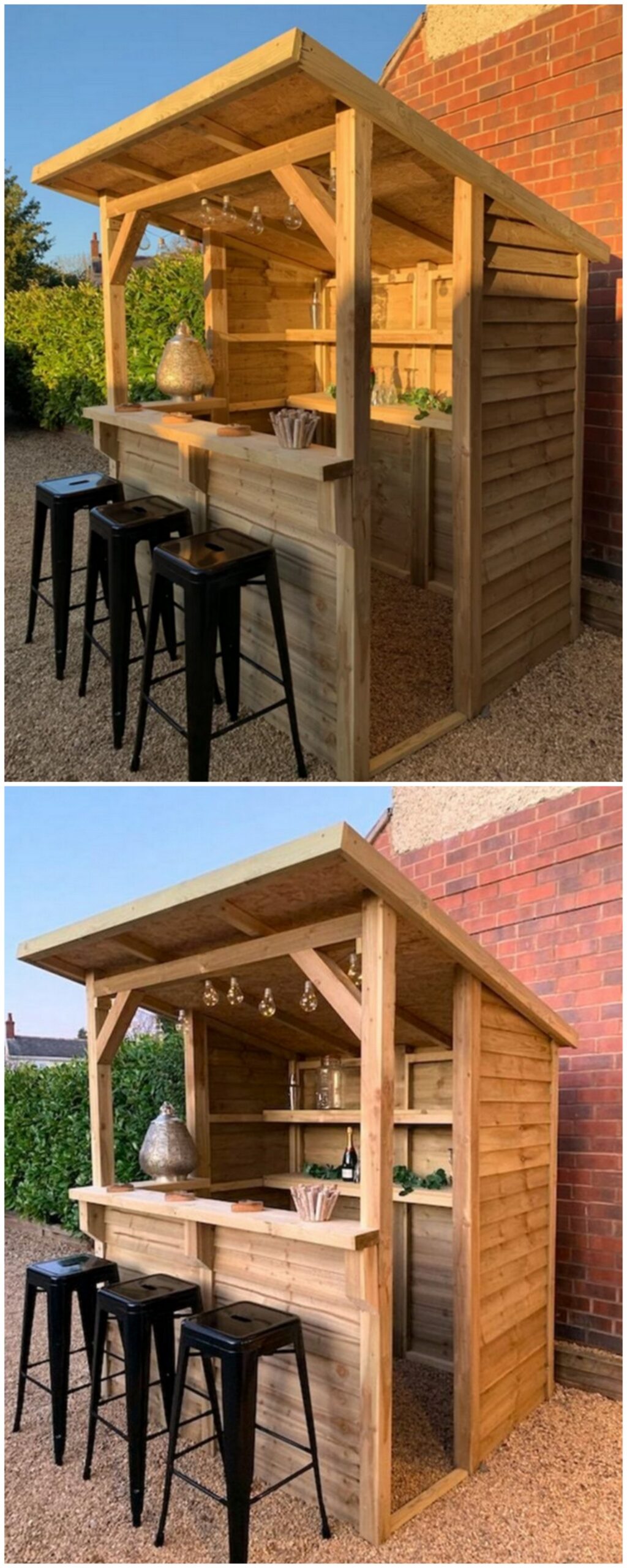 wooden pallet bar