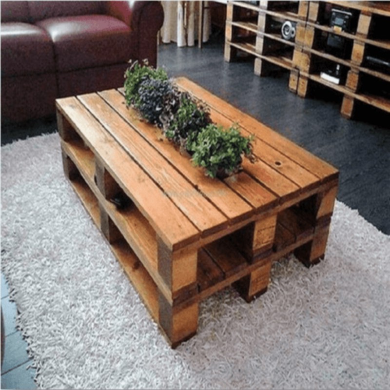 Pallet Tables With Planters (7)
