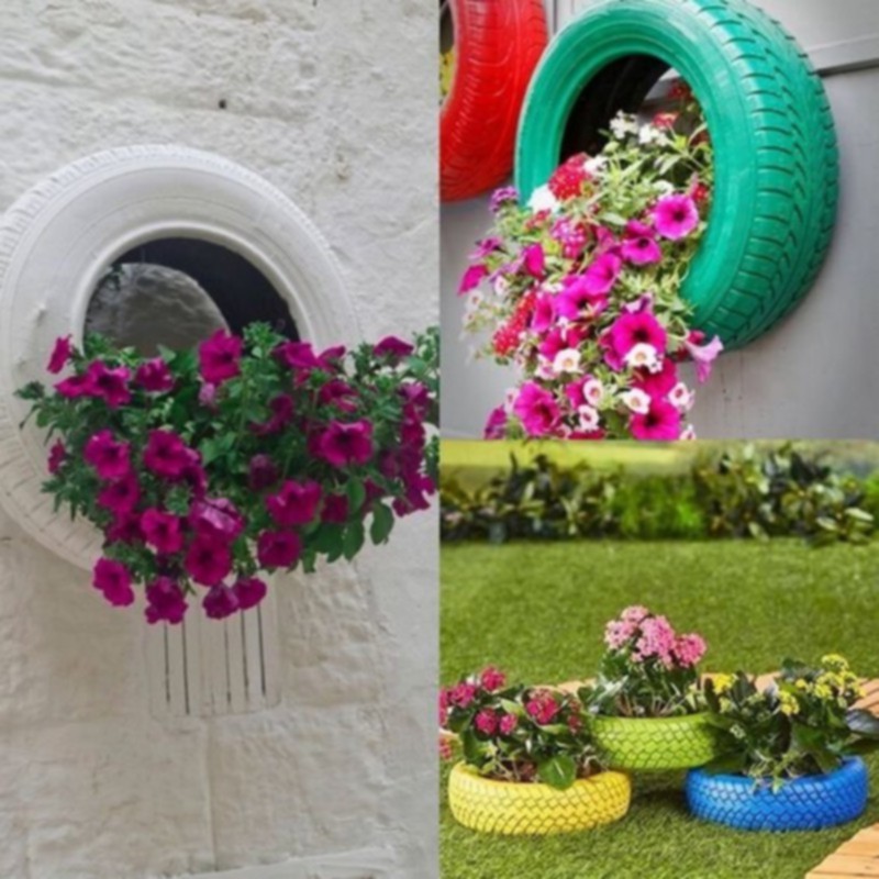 Tire Planter Idea (4)