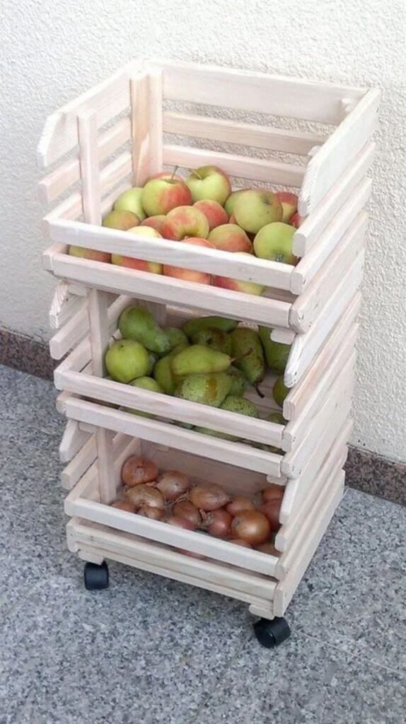 Wooden Fruit And Vegetable Storage Racks HOW TO MAKE DIY