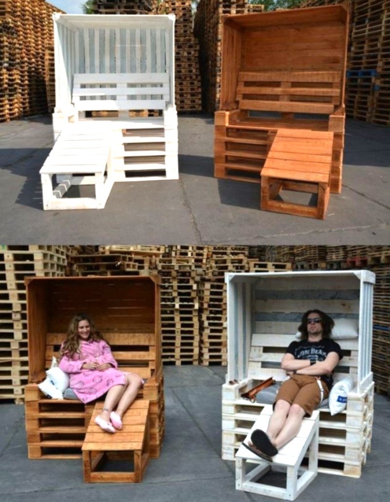 Wooden Pallet Garden Strandkorb (11)