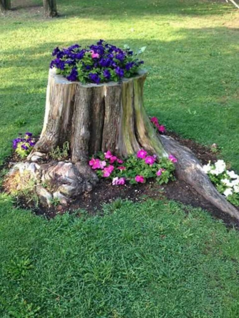 DIY Old Log Planters for a Colorful Garden - HOW TO MAKE – DIY