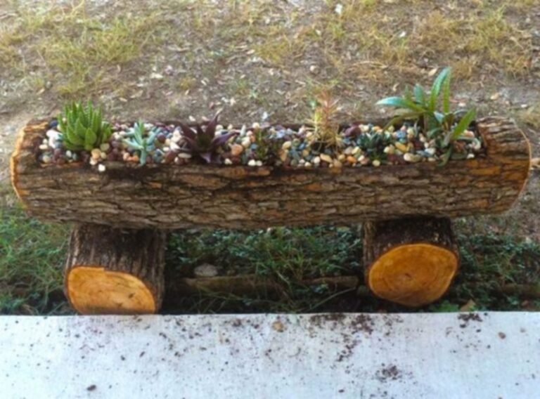 DIY Old Log Planters for a Colorful Garden - HOW TO MAKE – DIY