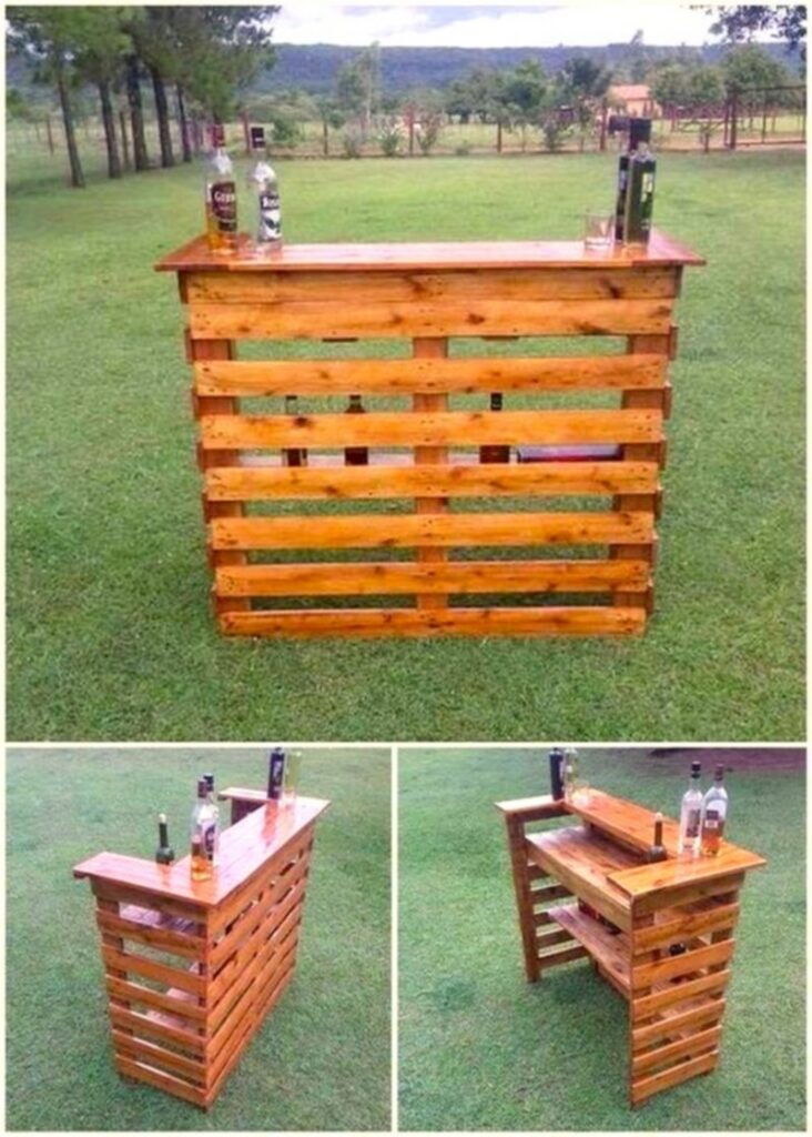 Easy Homemade Wooden Pallet Bar Plans HOW TO MAKE DIY