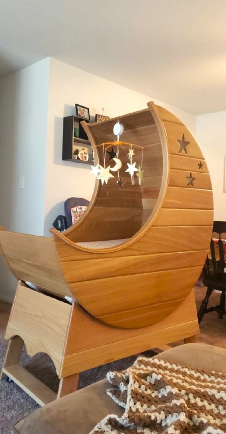 DIY Wooden Half Moon Baby Cradle HOW TO MAKE DIY