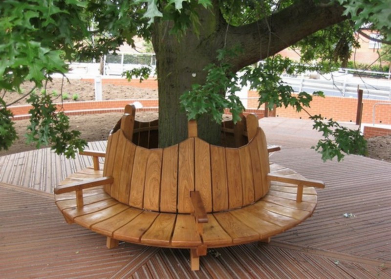 Pallet Tree Bench (10)