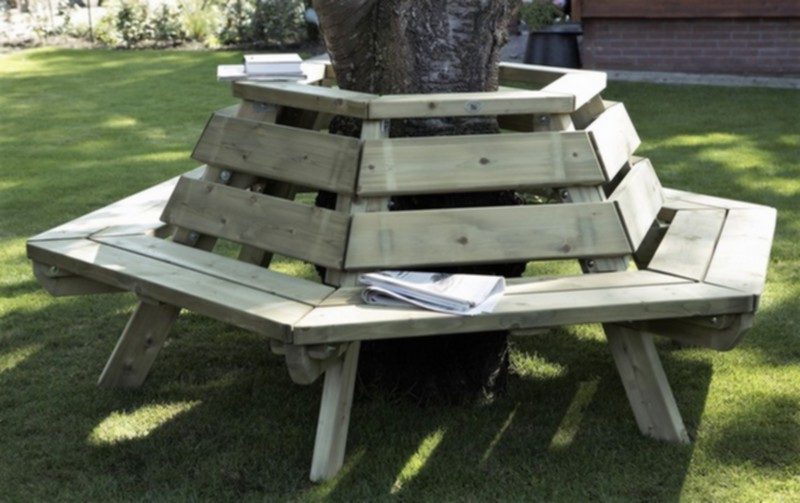 Pallet Tree Bench (12)