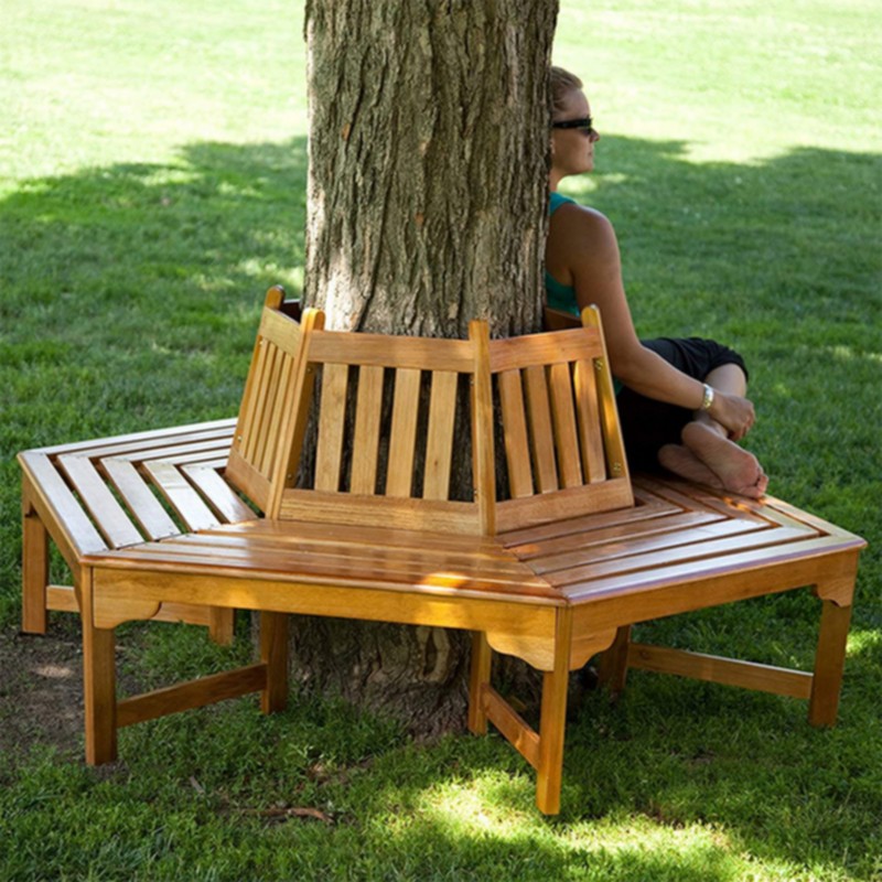 Pallet Tree Bench (22)
