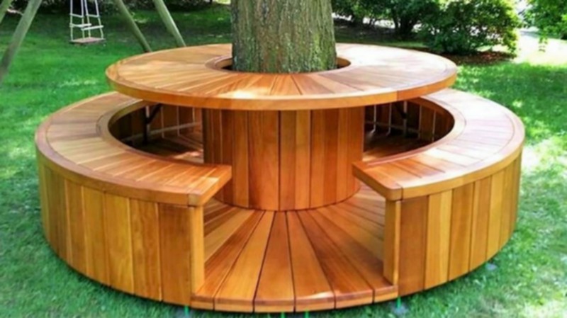 Unique Wooden Pallet Tree Round Bench Ideas - HOW TO MAKE – DIY
