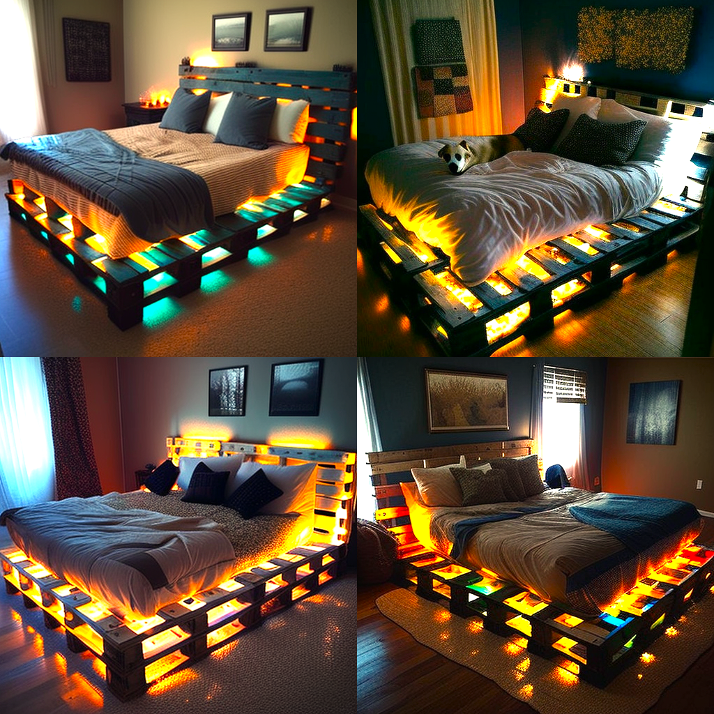 pallet wood bed