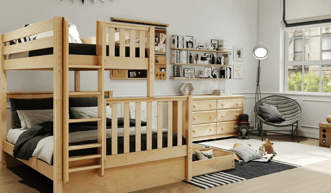 wooden bunk beds for kids (1)