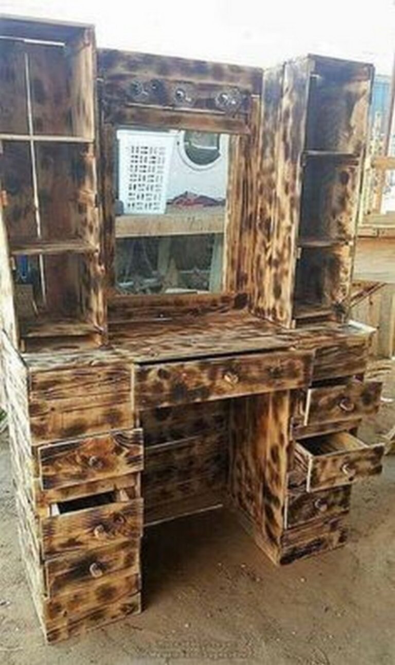 Wooden Pallet Vanity Makeup Ideas - HOW TO MAKE – DIY