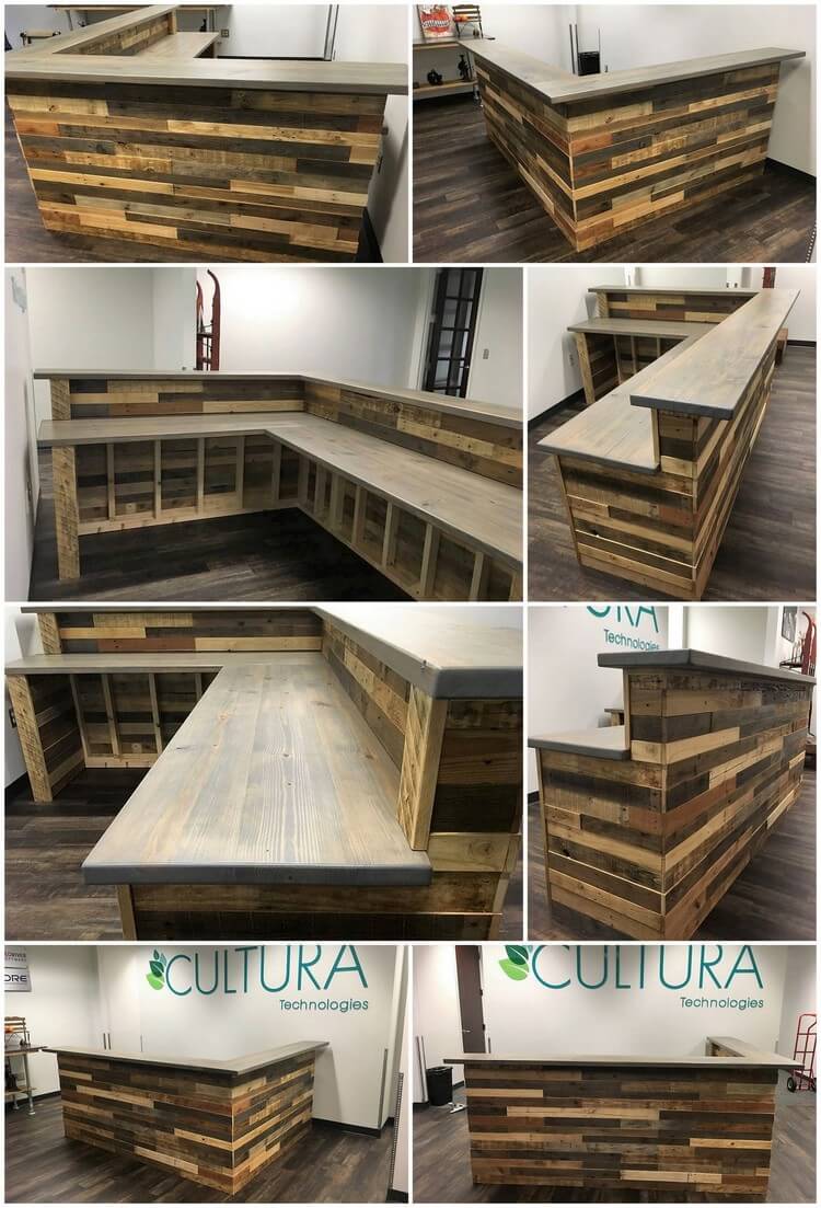 Wood-Pallets-L-Shape-Desk-Counter-and-Bar-Table