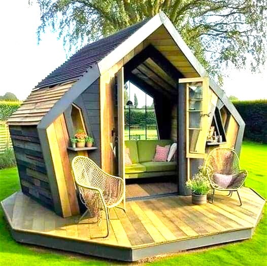 Amazing Wood Shed And Cabin Ideas For Garden (16)