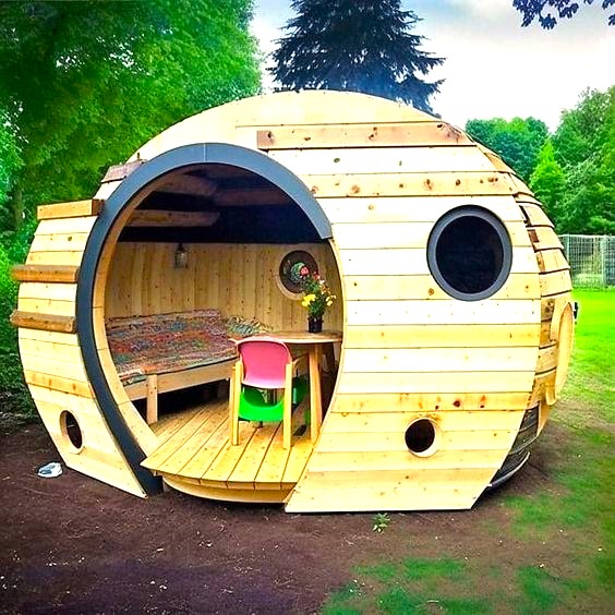 Amazing Wood Shed And Cabin Ideas For Garden (19)