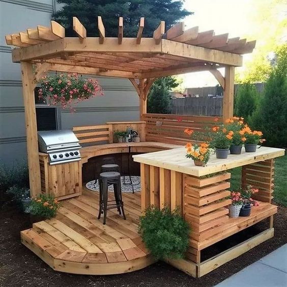 DIY Wood Pallet Outdoor Kitchen Ideas (15)
