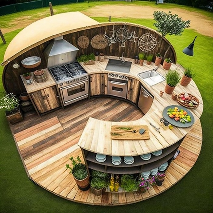 DIY Wood Pallet Outdoor Kitchen Ideas (16)