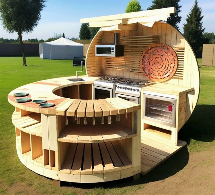 DIY Wood Pallet Outdoor Kitchen Ideas (24)