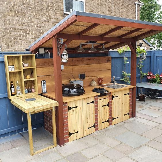 Beautiful Outdoor Wood Pallet Kitchen Ideas - HOW TO MAKE – DIY