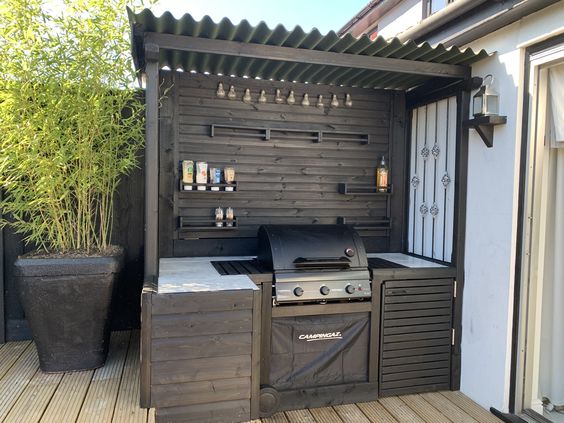 Beautiful Outdoor wood pallet Kitchen Ideas (20)