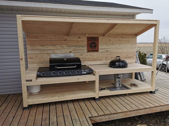 Beautiful Outdoor wood pallet Kitchen Ideas (4)