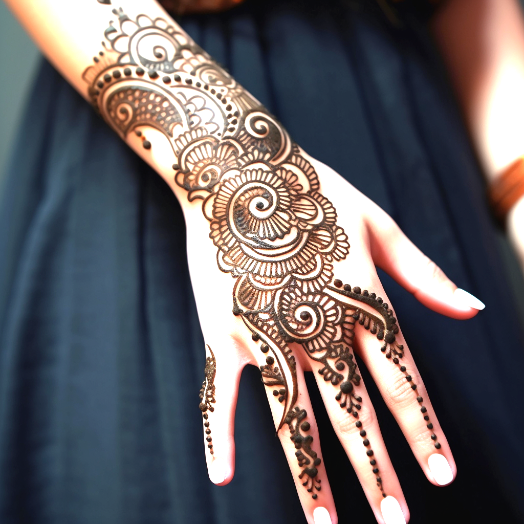 Mehndi designs for the back hand (1)