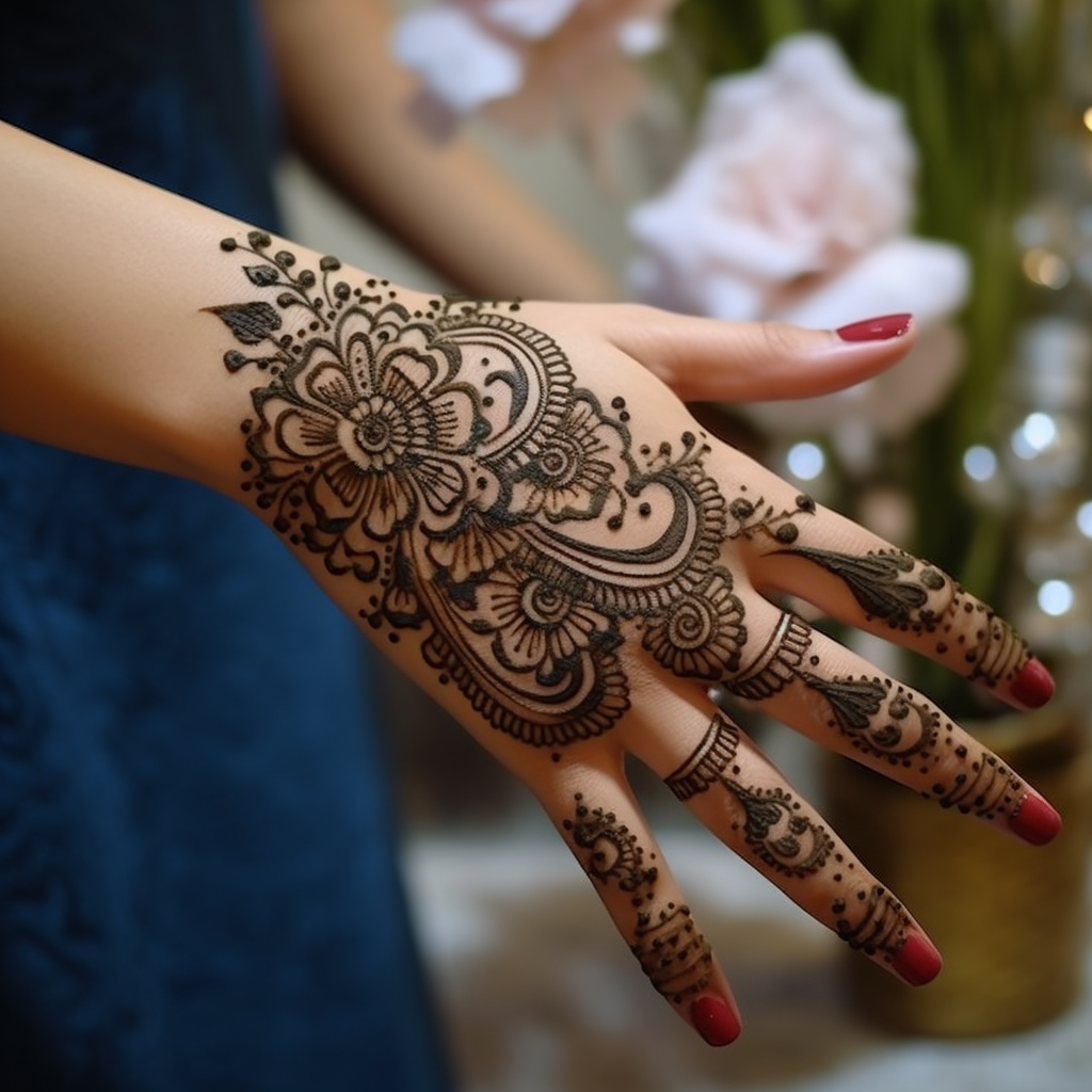 Mehndi designs for the back hand (10)