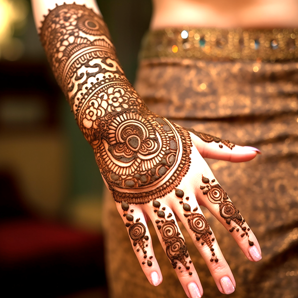Mehndi designs for the back hand (11)