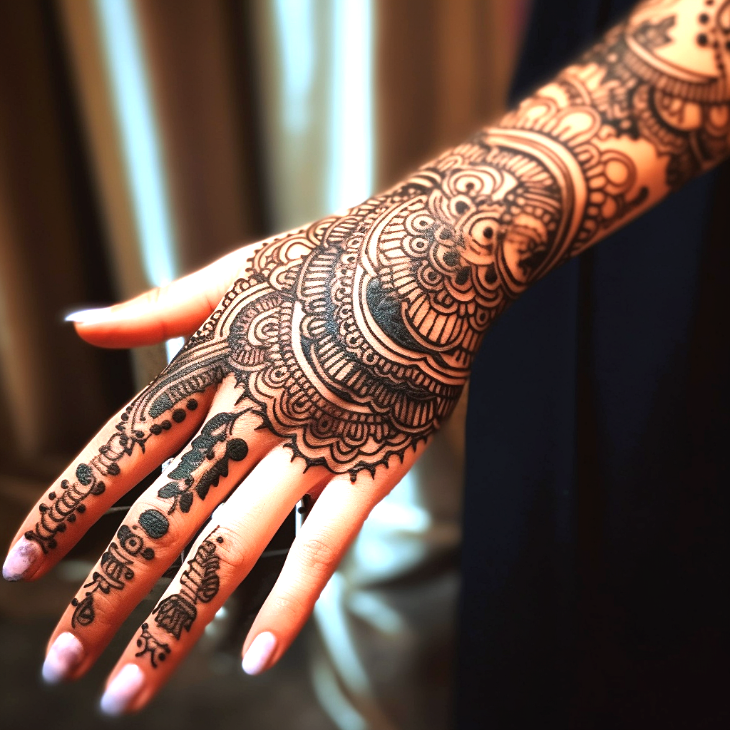 Mehndi designs for the back hand (13)