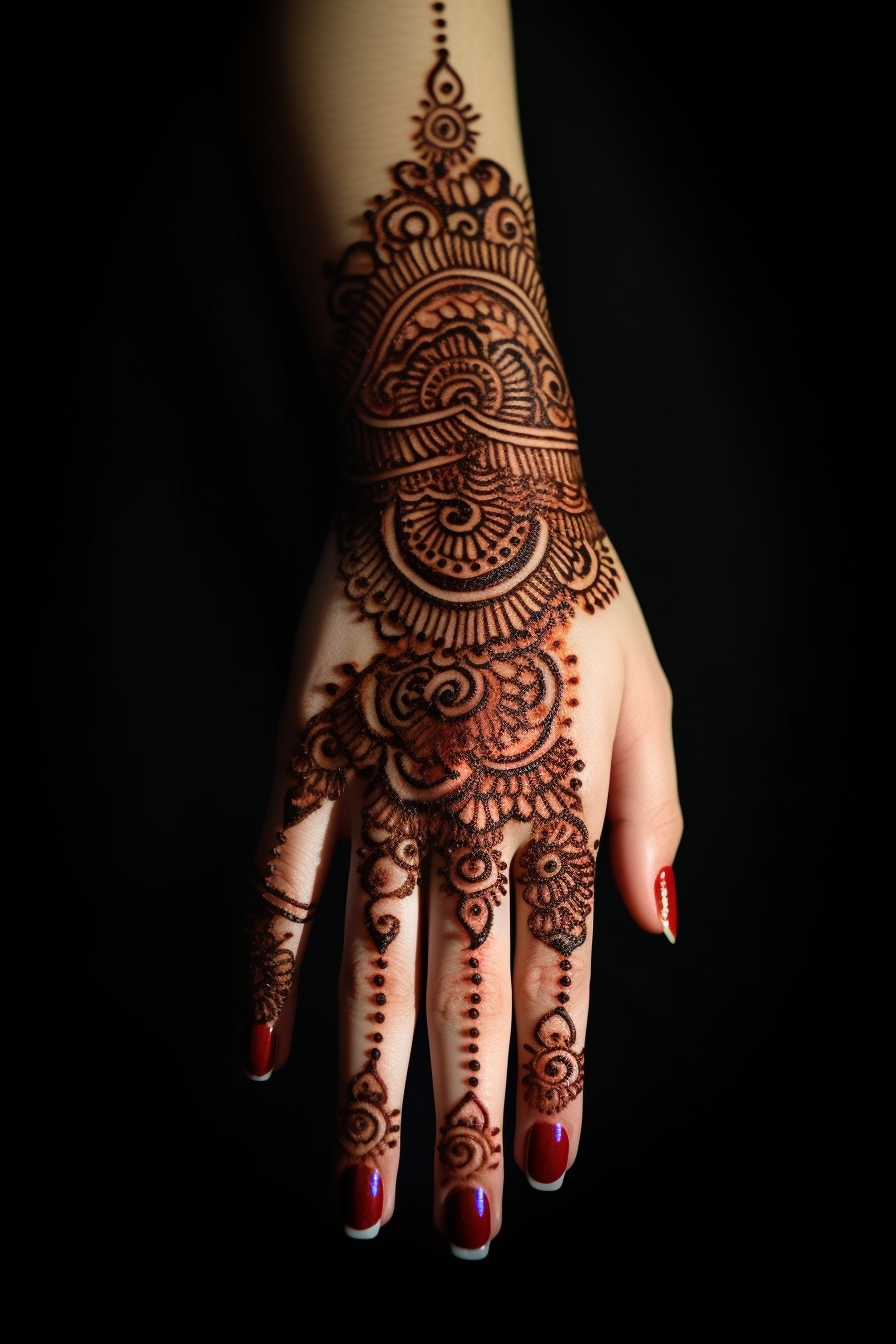 Mehndi designs for the back hand (14)