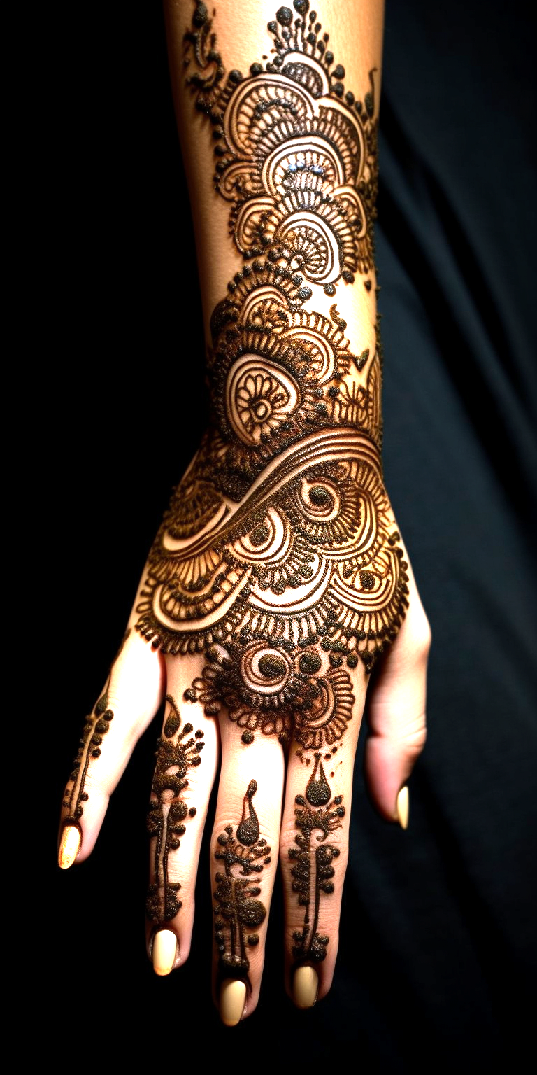 Mehndi designs for the back hand (19)
