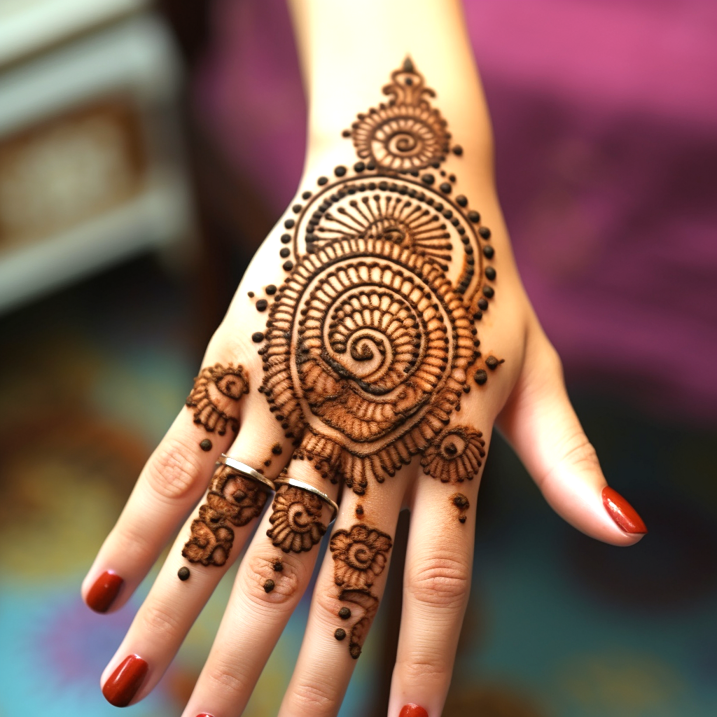 Mehndi designs for the back hand (2)