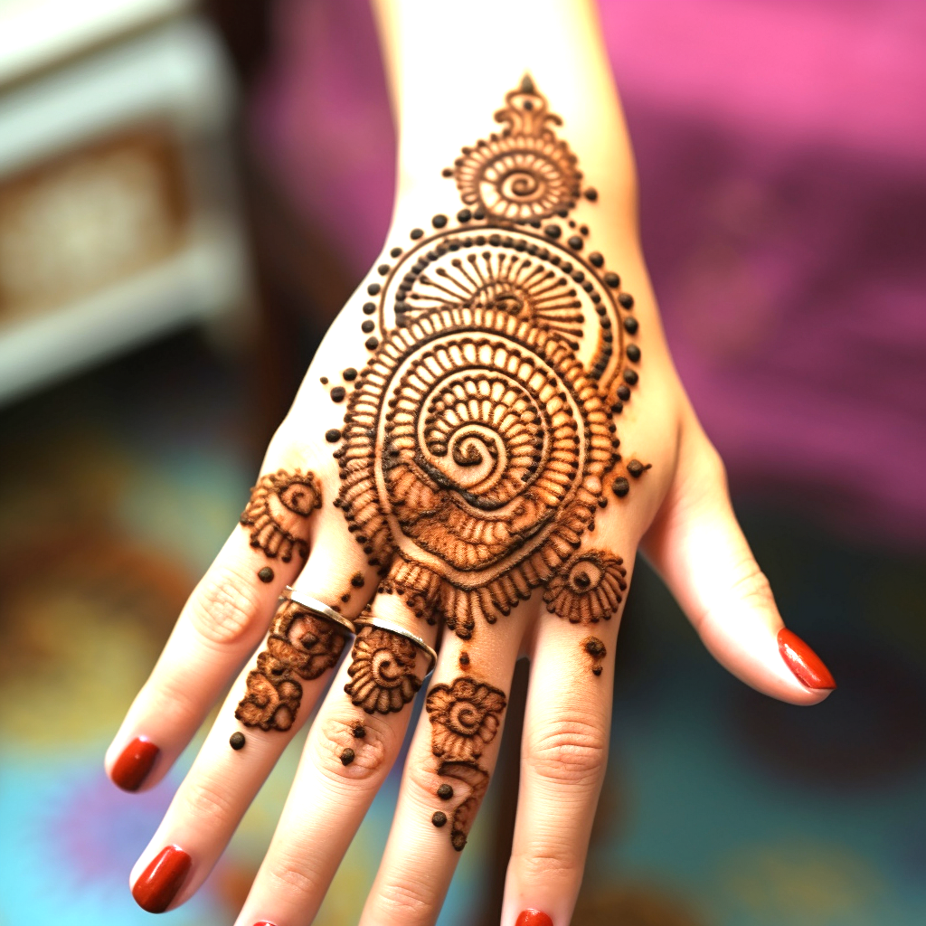 Mehndi designs for the back hand (20)