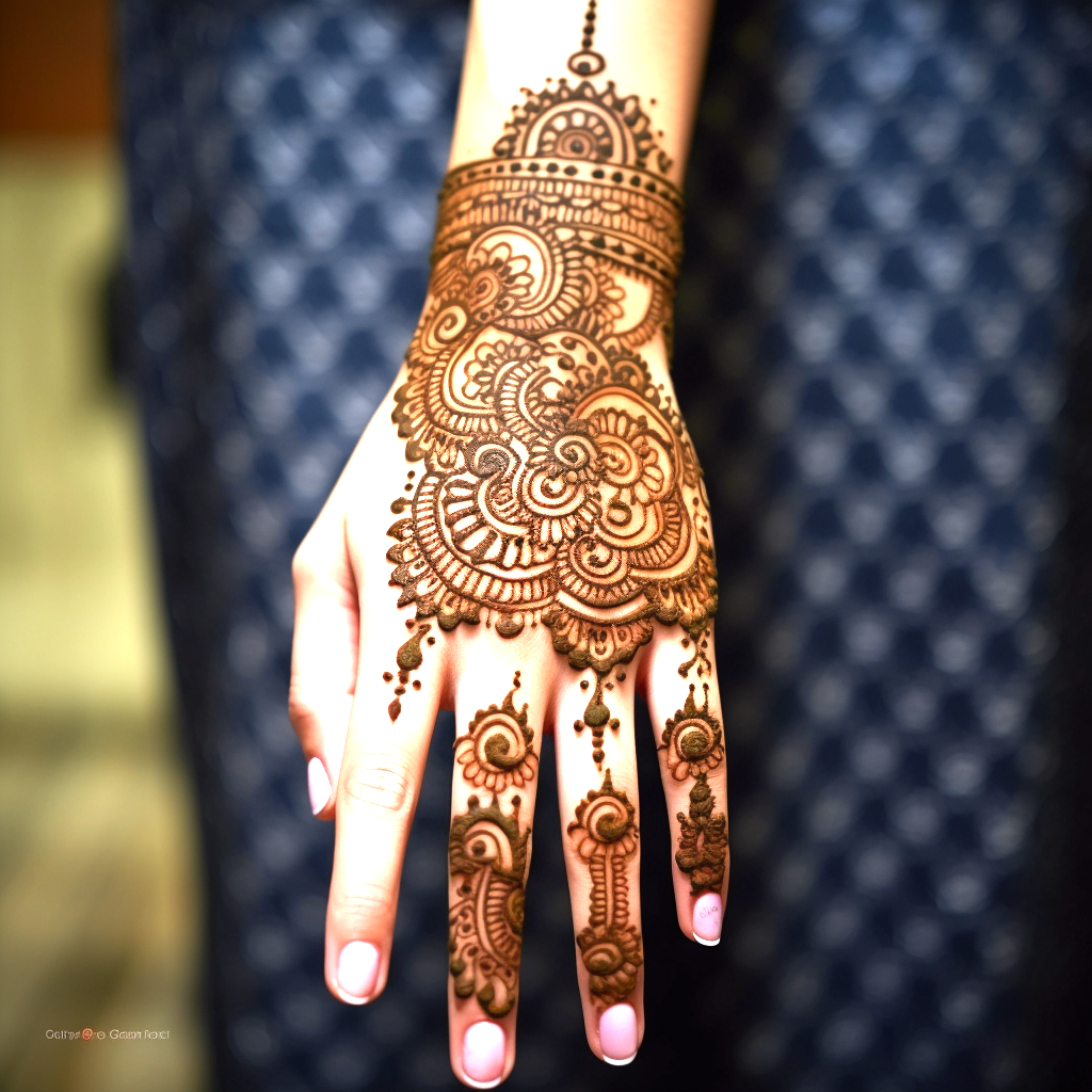 Mehndi designs for the back hand (24)