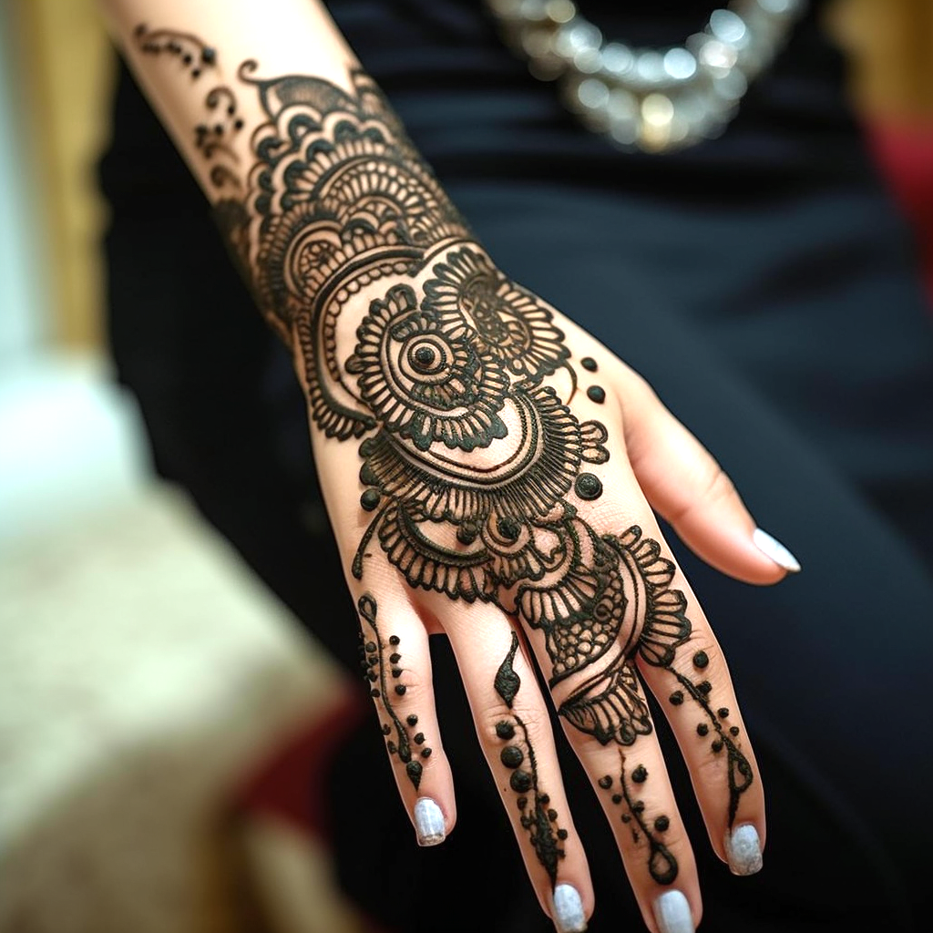 Mehndi designs for the back hand (29)