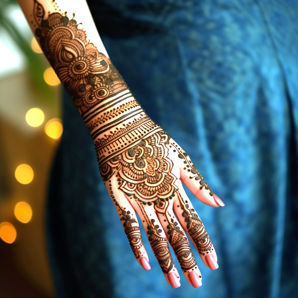 Mehndi designs for the back hand (6)